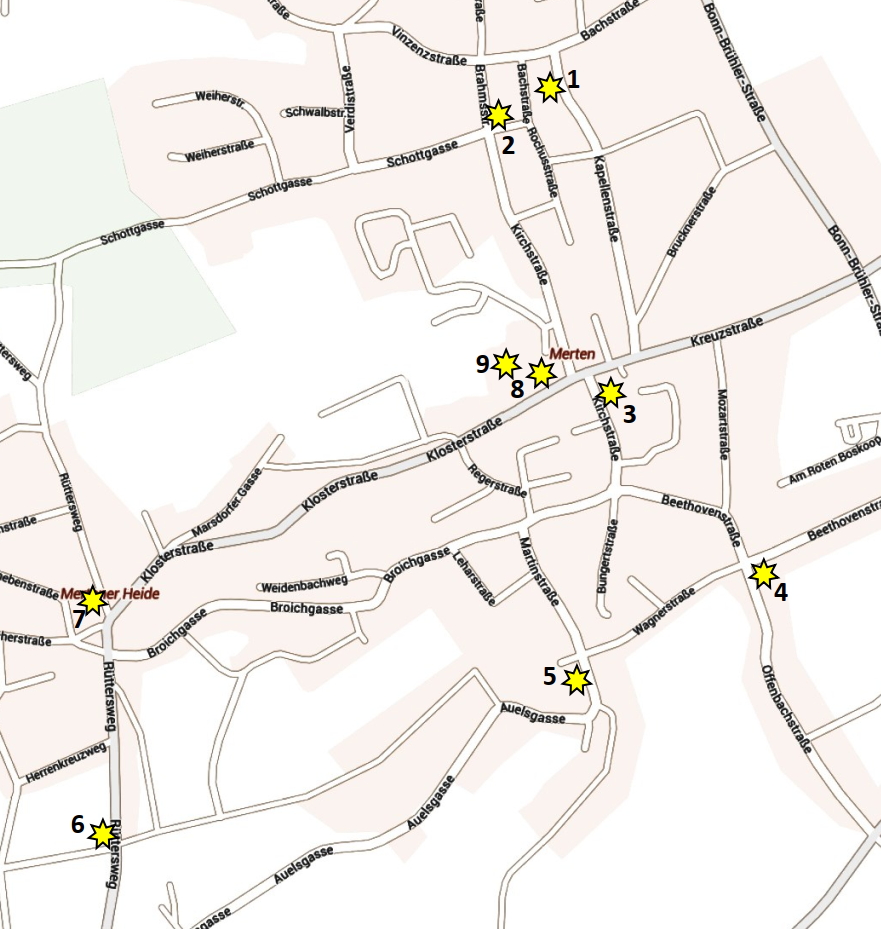 Karte vom Weihnachtsweg 2022
